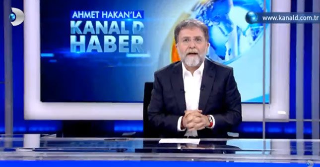 Ahmet Hakan Kanal D Haber stüdyosunda