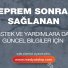 Deprem Sonrası Sağlanan Destek ve Yardımlar