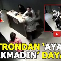 Patrondan ayağa kalkmayan çalışanlarına sıra dayağı