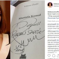 Yılmaz Özdil'den Beren Saat'e özel imzalı kitap!