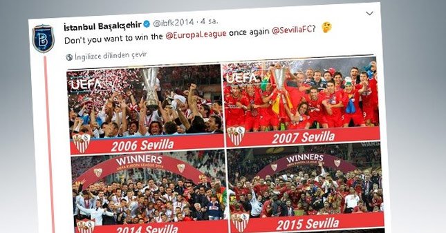 Başakşehir ile Sevilla atışması sosyal medyayı salladı