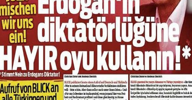 Blick Gazetesi’nden tartışılan manşet