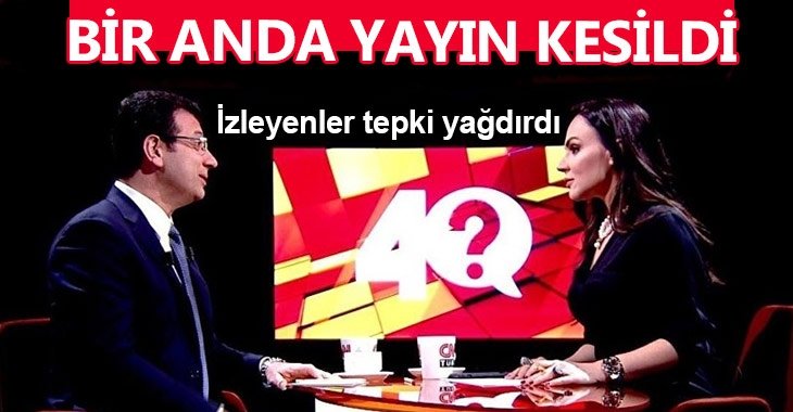 CNN Türk'te Ekrem İmamoğlu konuşurken yayının kesilmesi