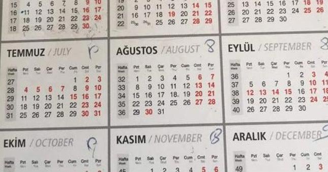 Darbe tarihini TRT takvimine gizlemişler