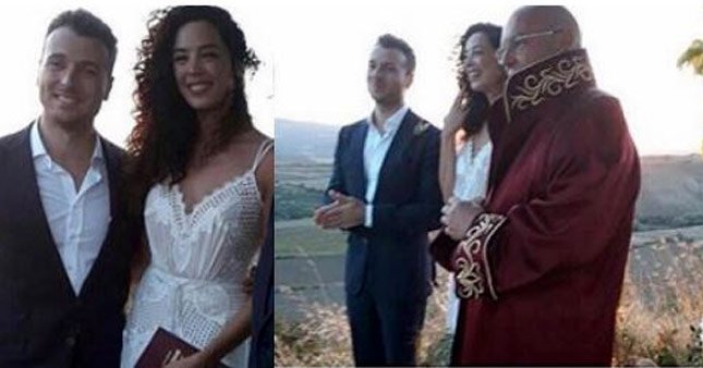 Dünya Güzeli Azra Akın evlendi