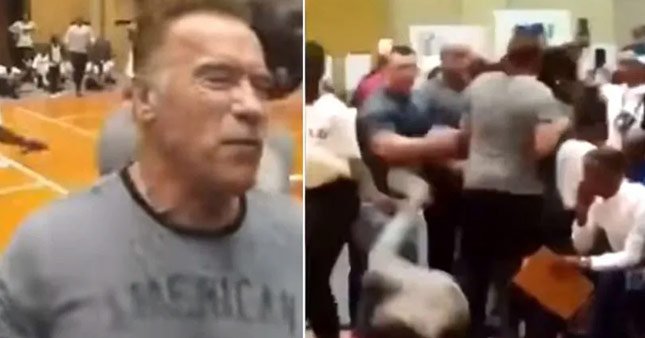 Arnold'a uçan tekmeli saldırı