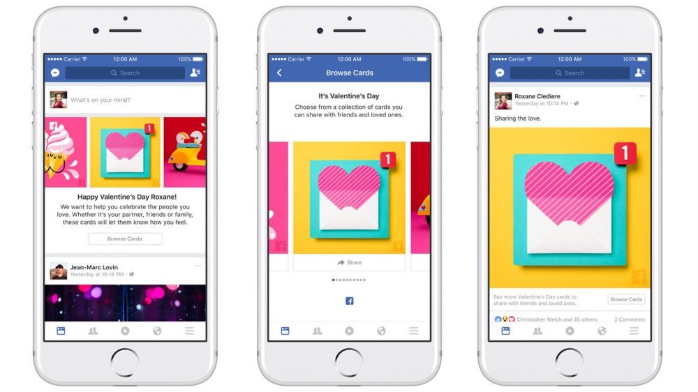 Facebook özel tasarım kartlarıyla Sevgililer Günü’ne hazır