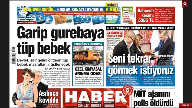 Gazete Habertürk'te 2 ayrılık