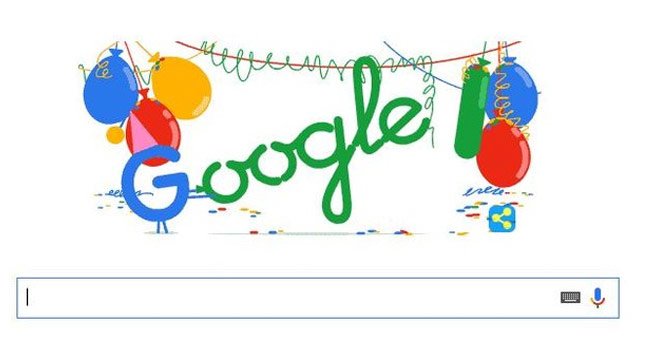 Google bu defa kendini 'doodle'ladı
