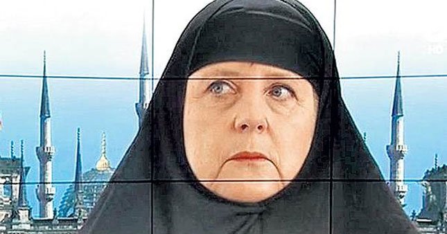 O kanal Merkel'e çarşaf giydirdi