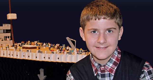 Otizmli çocuğun 8 metrelik Lego Titanik eseri sergilenecek