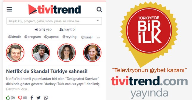 “Televizyonun gıybet kazanı” tivitrend.com yayında