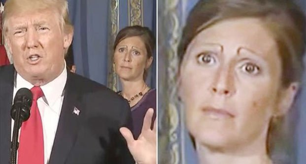 Trump'ın arkasındaki kadının kaşları sosyal medyanın gündeminde