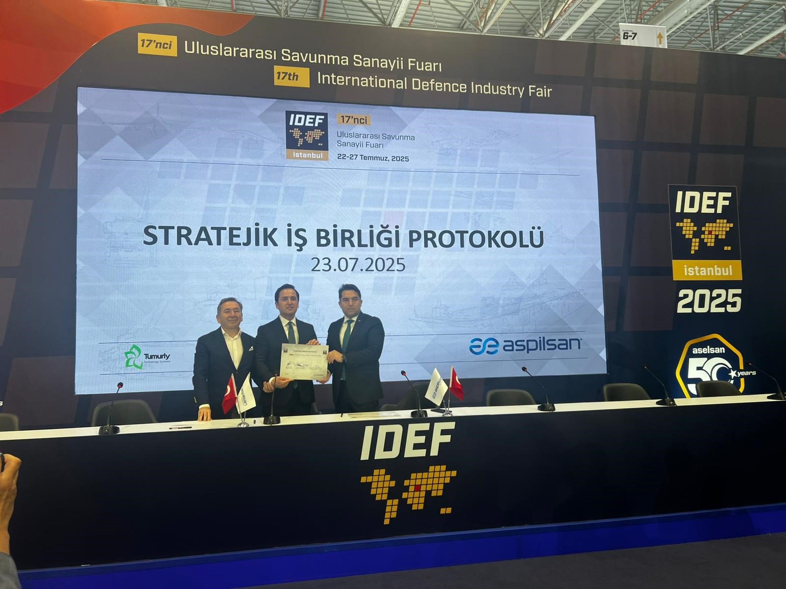 Tumurly ve ASPİLSAN Enerji, IDEF 2025'te stratejik iş birliği anlaşmasını imzaladı