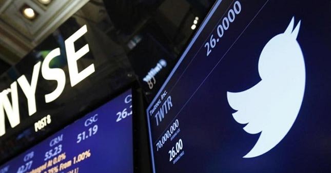 Twitter hisseleri yüzde 16 düştü