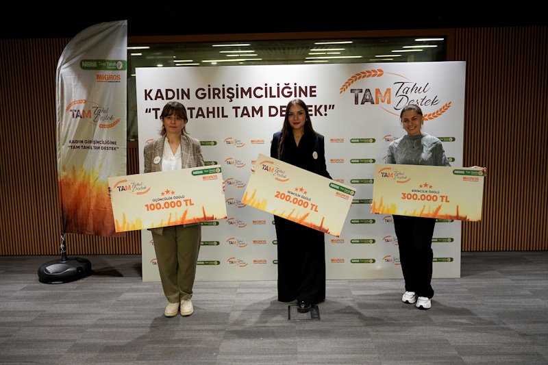 Üç kadın girişimciye 600 bin TL'lik destek