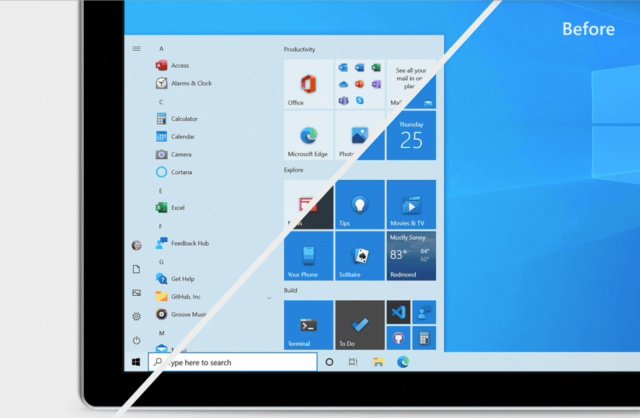 Windows 10 Start menüsü için görsel güncelleme geliyor