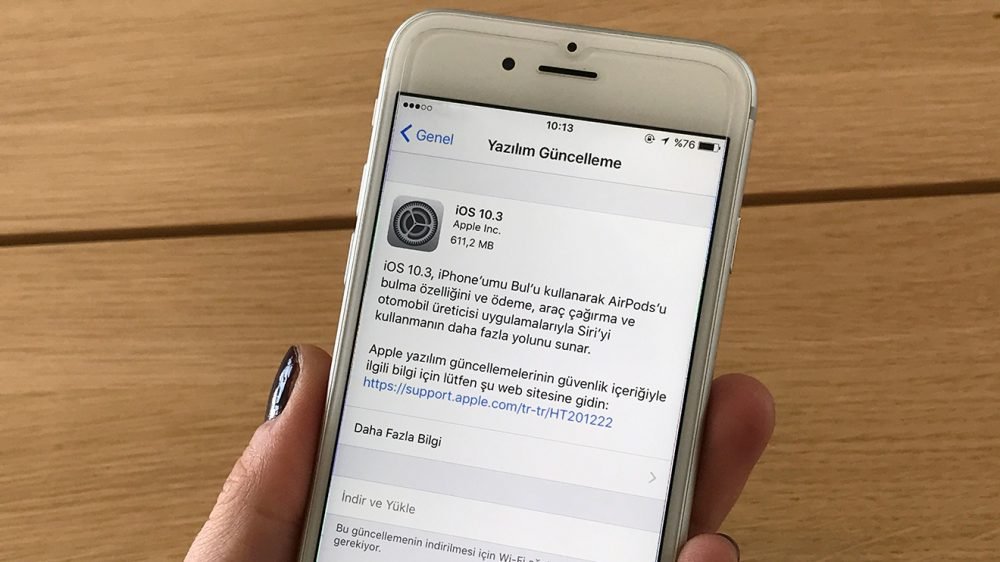 iOS 10.3 güncellemesi yayında
