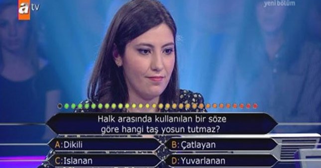 ikinci soruda elendi!