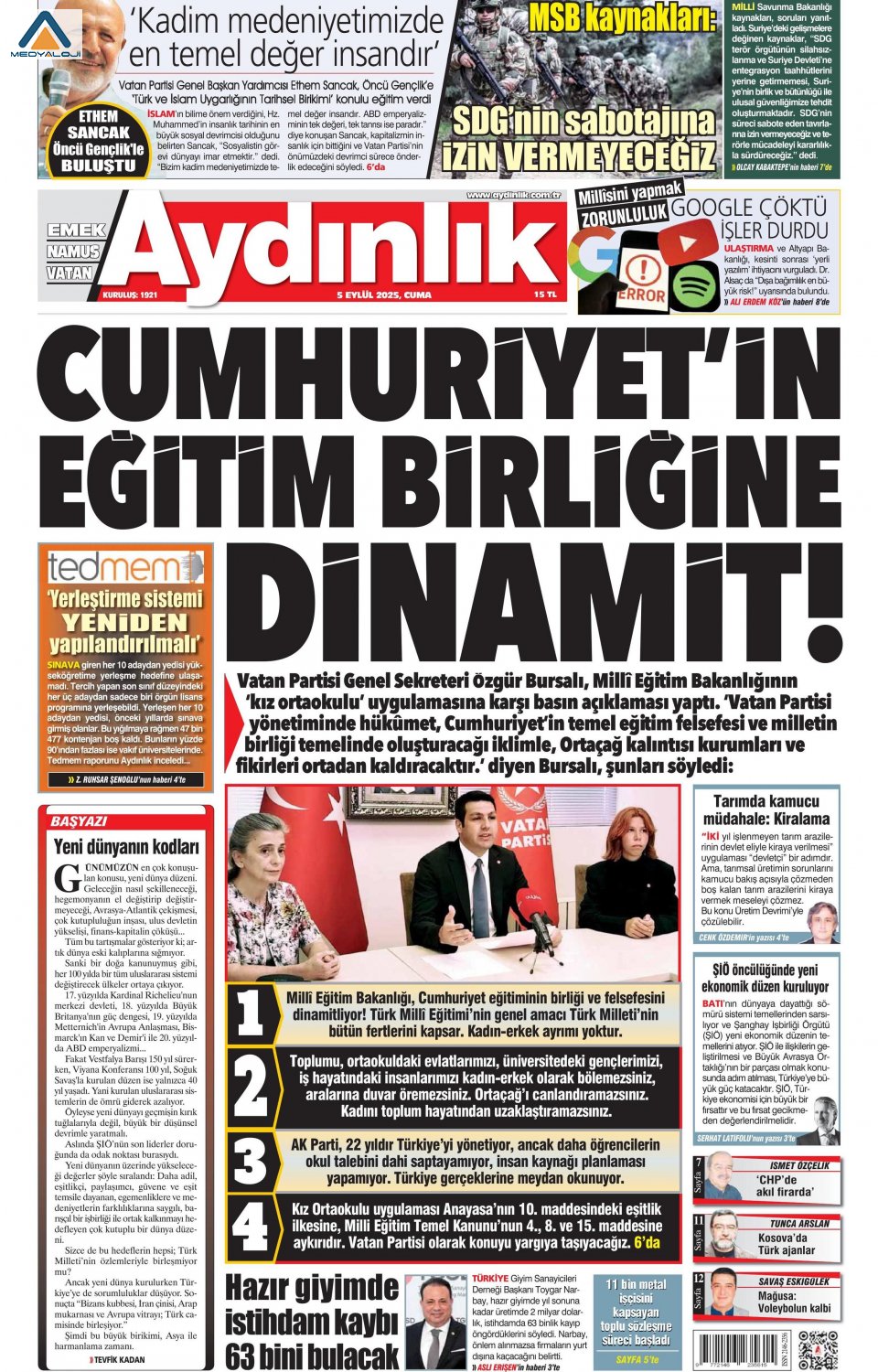 Aydınlık Gazetesi