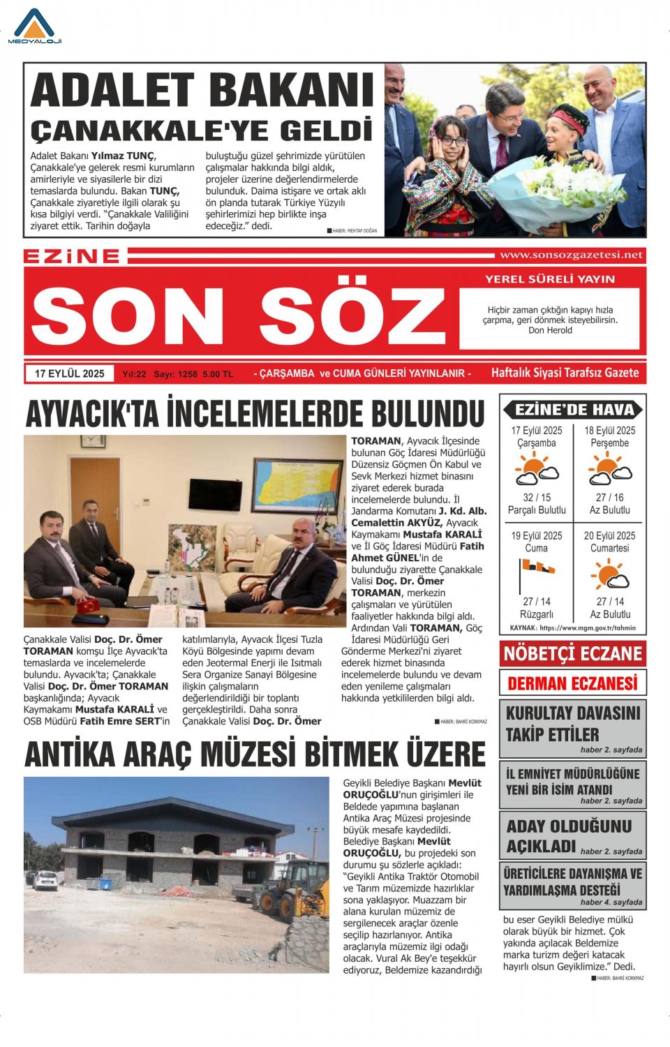 Ezine Son Söz Gazetesi