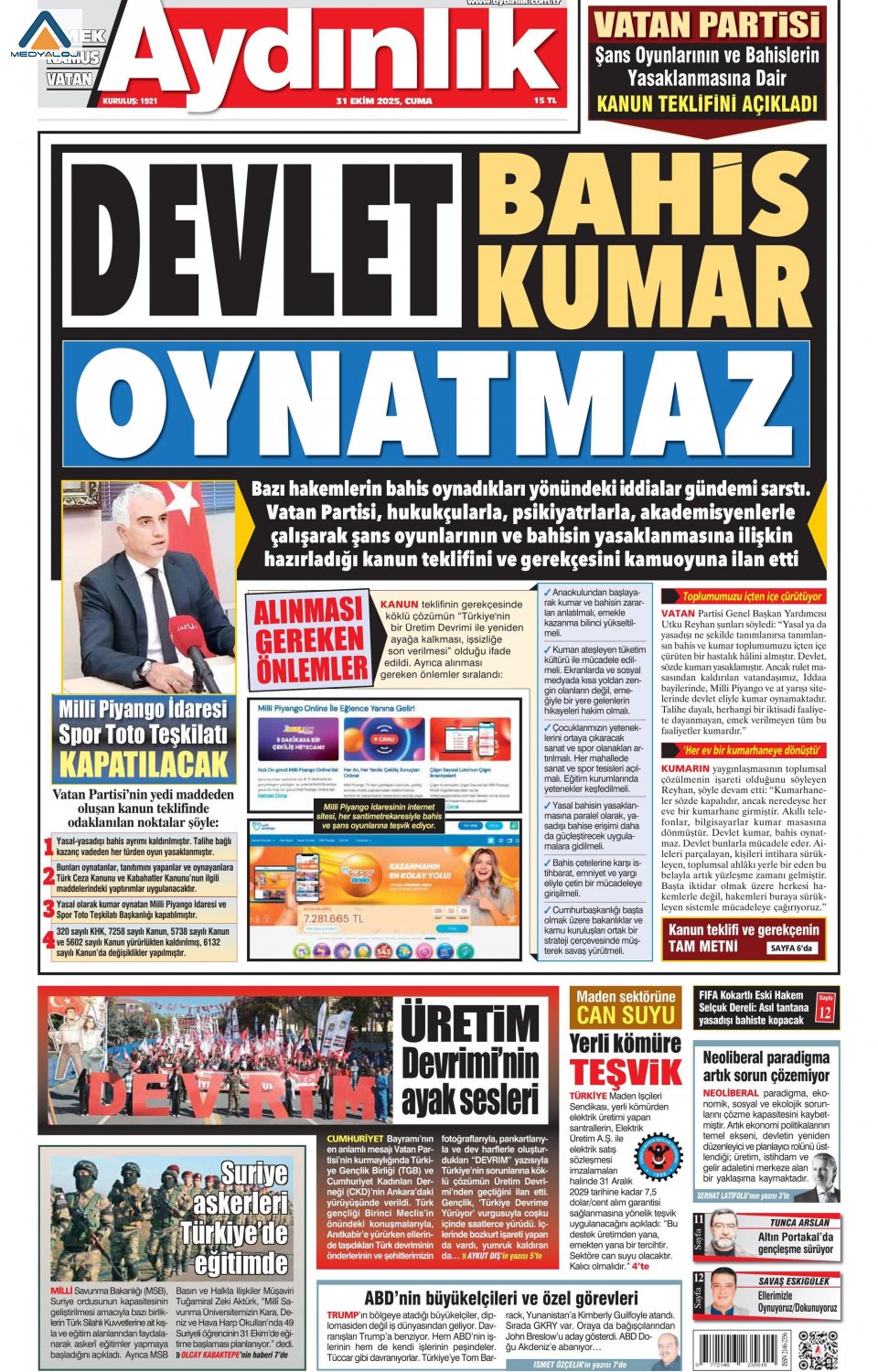 Aydınlık Gazetesi