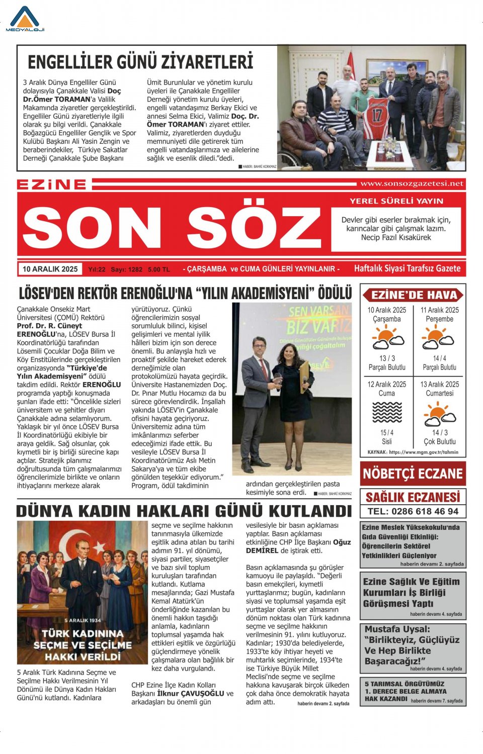 Ezine Son Söz Gazetesi