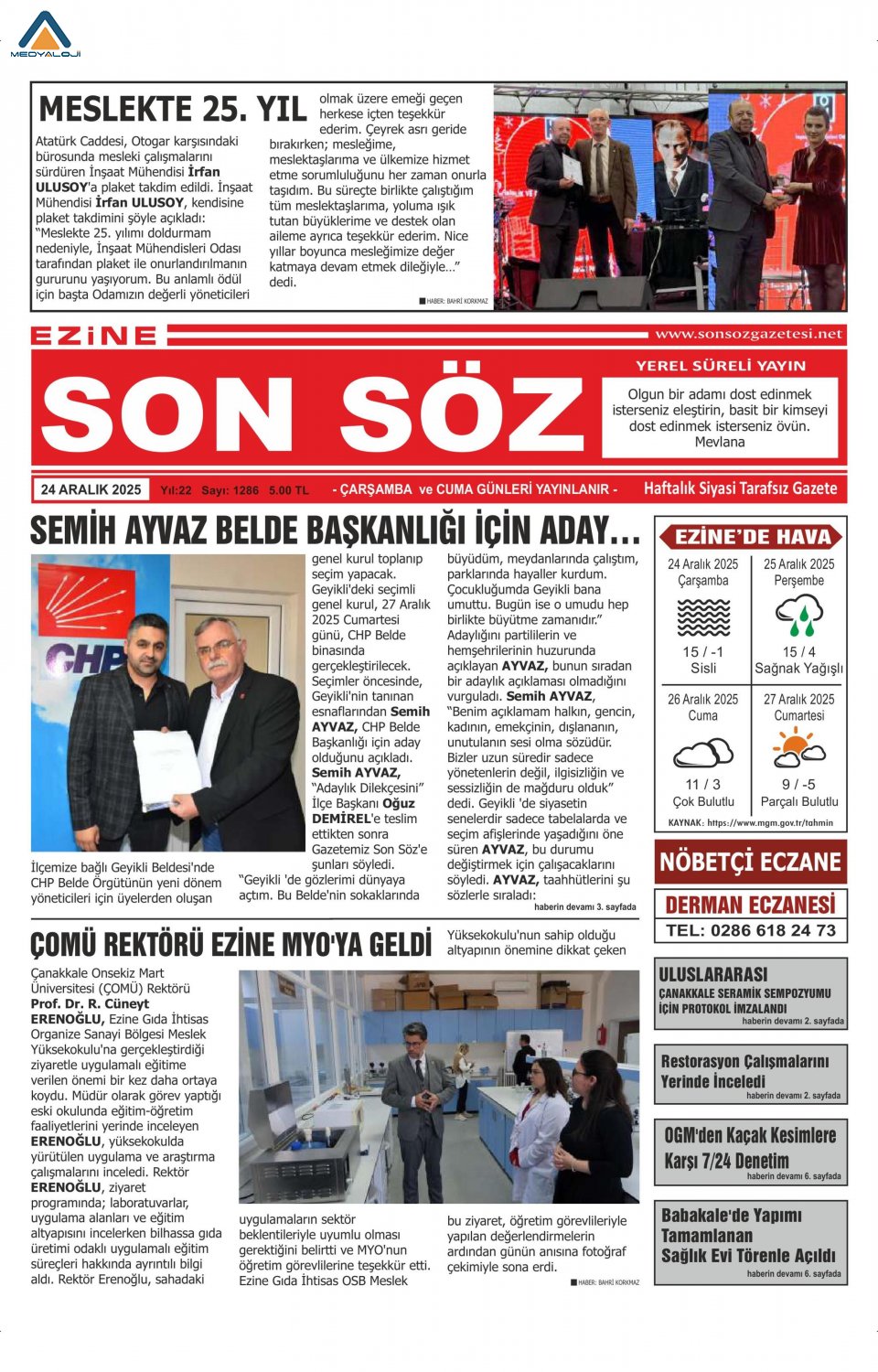 Ezine Son Söz Gazetesi