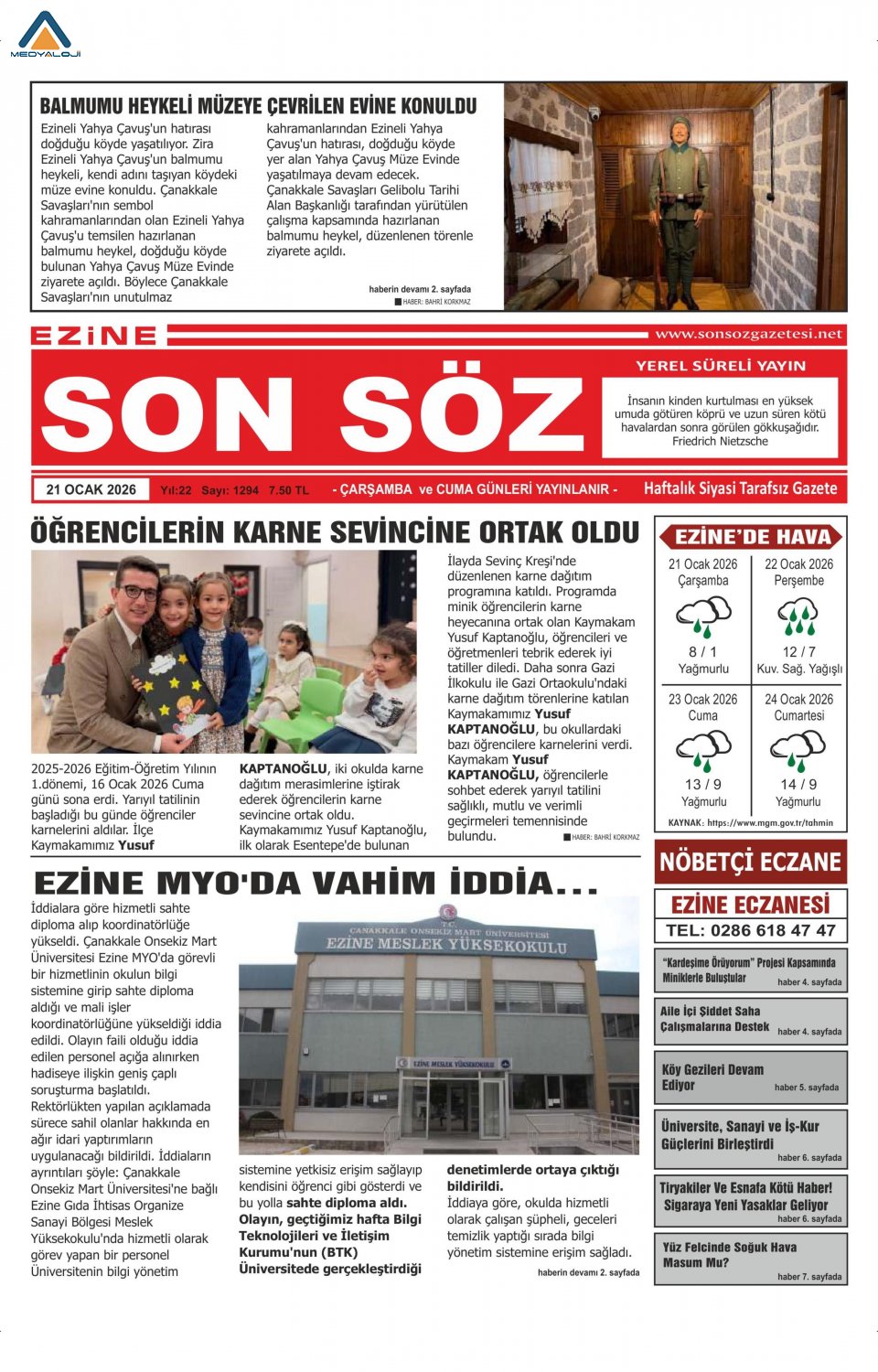 Ezine Son Söz Gazetesi