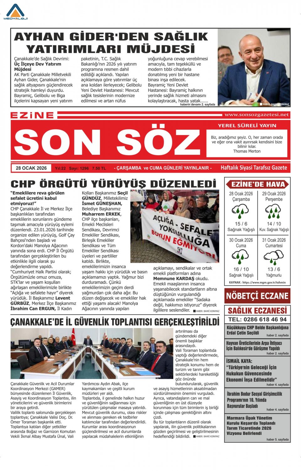 Ezine Son Söz Gazetesi
