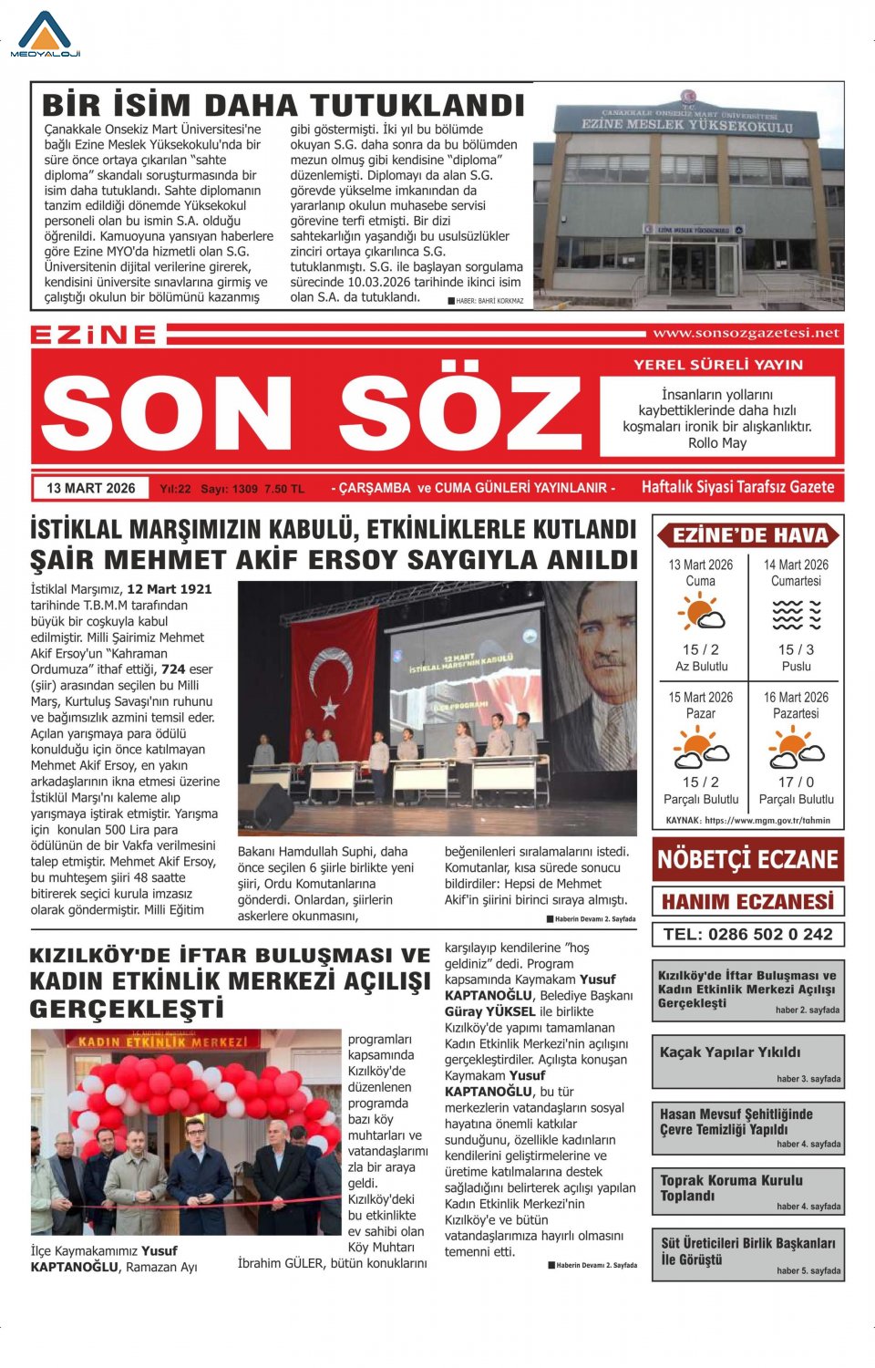 Ezine Son Söz Gazetesi