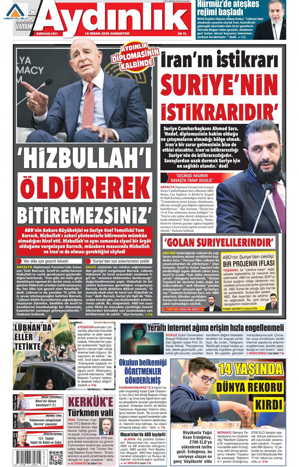 Aydınlık Gazetesi