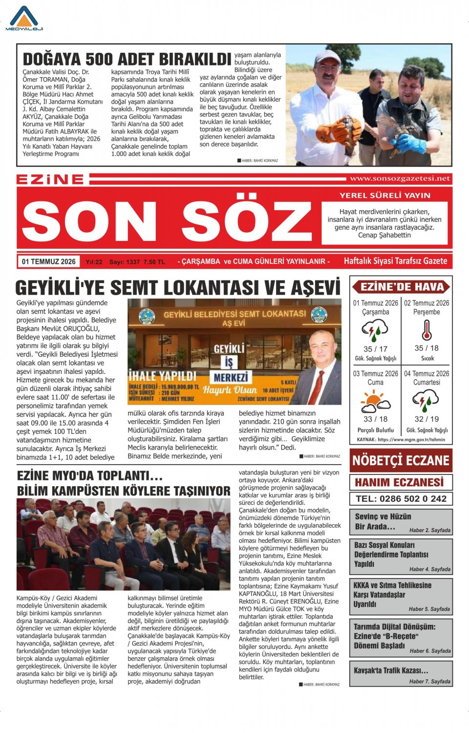 Ezine Son Söz Gazetesi
