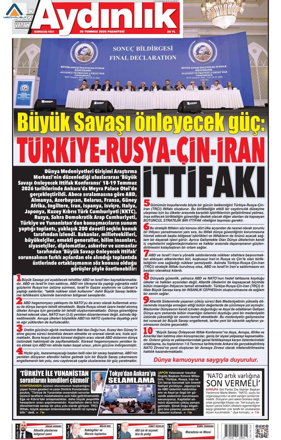 Aydınlık Gazetesi