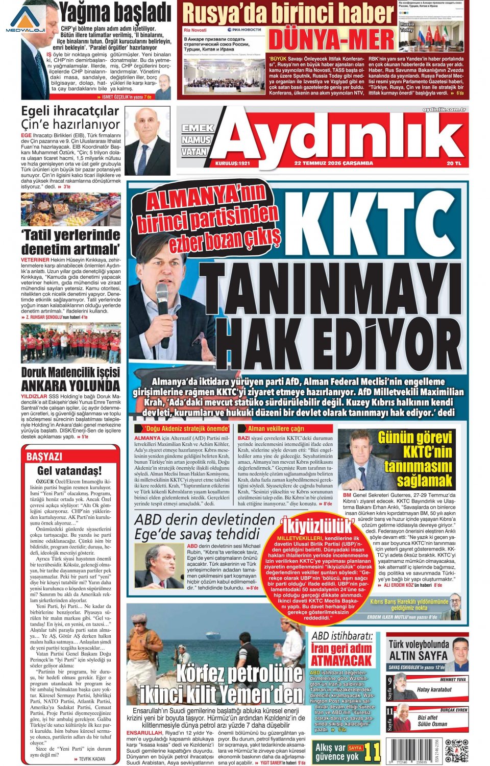 Aydınlık Gazetesi