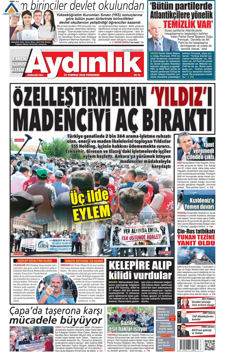 Aydınlık Gazetesi