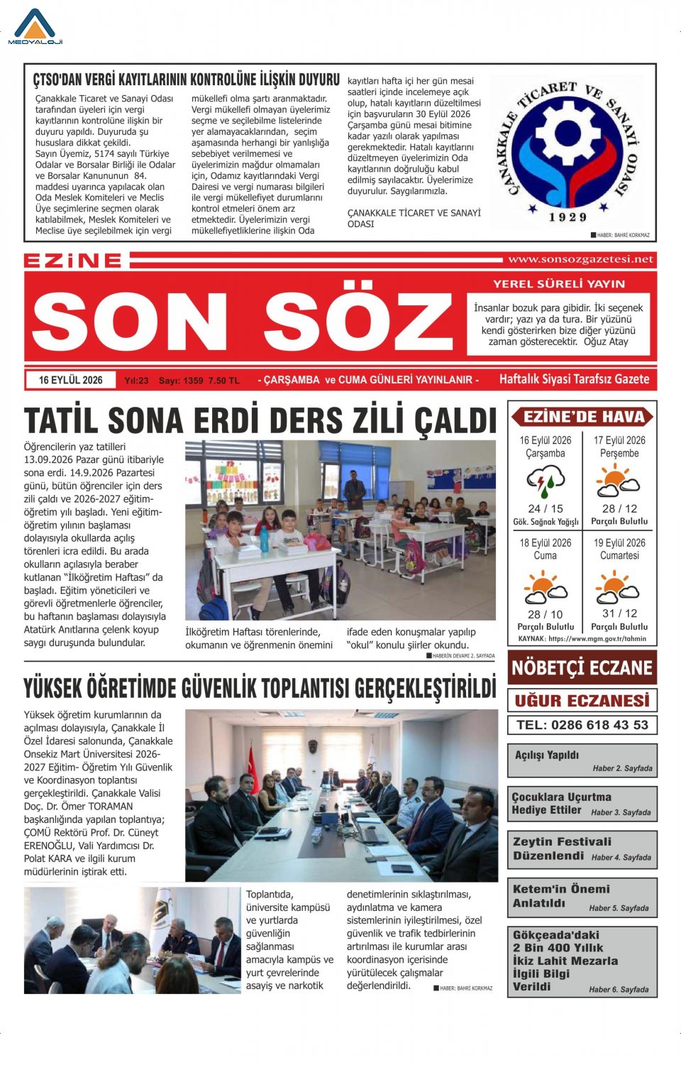 Ezine Son Söz Gazetesi