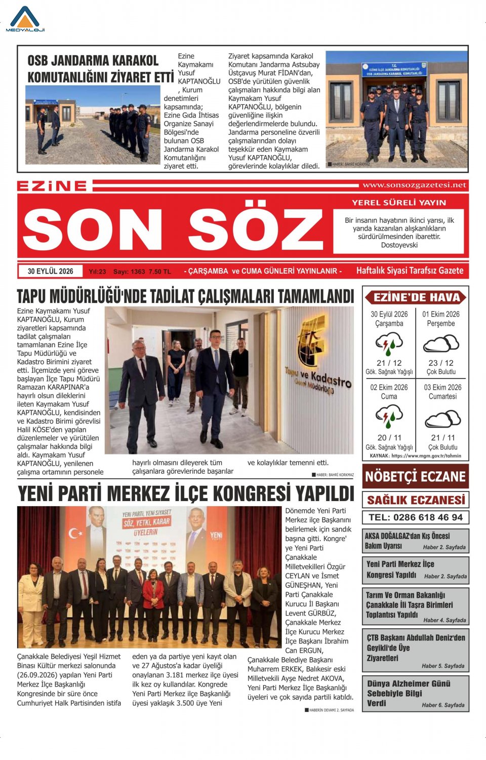 Ezine Son Söz Gazetesi