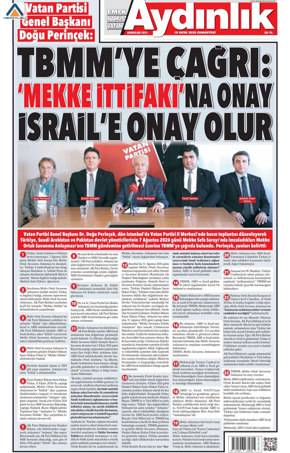 Aydınlık Gazetesi